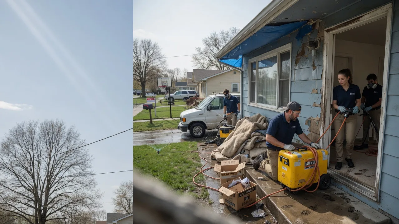 Basement Flood Cleanup in Middletown, IL near me